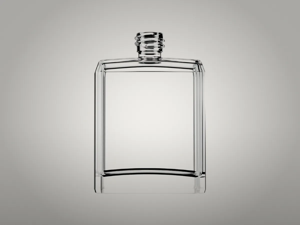 Garrafa Quadro 100ml em Vidro